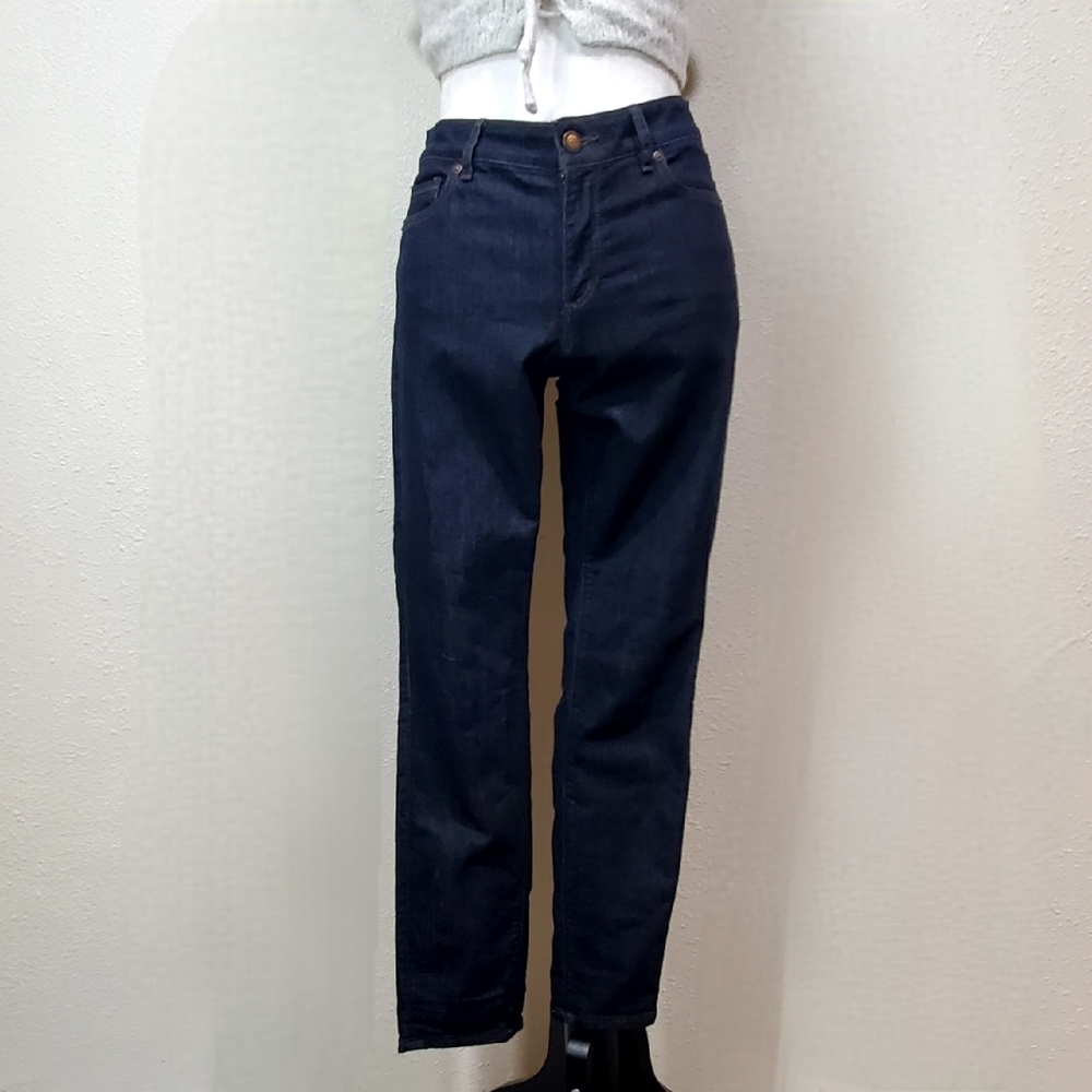 Ann Taylor Loft Dark Denim Pants Size Petite 27 4 Curvy Skinny